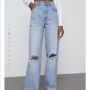 Zara high rise wide leg jeans